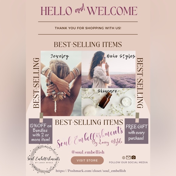 New:Soul Embellishments 2pcNatural Healing Gemstones Moss/Tree Agate Jewelry Set - Picture 13 of 16